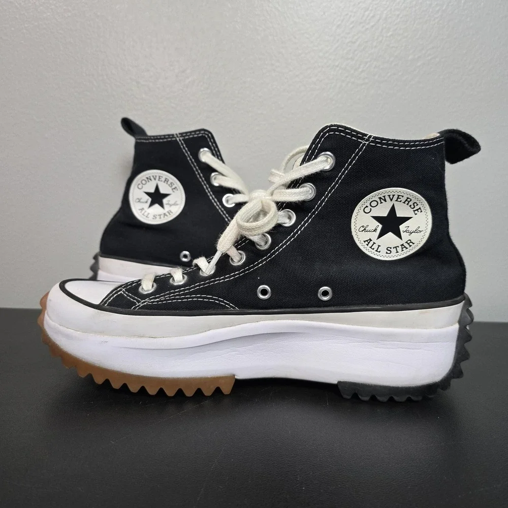 Converse Shoes Womens 9 Black Run Star Hike Platform Chuck Taylor Sneakers